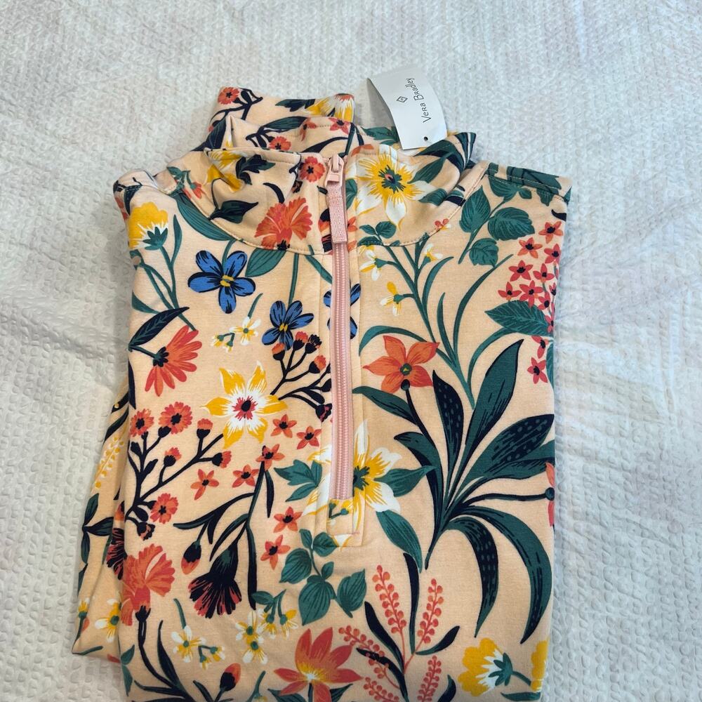 Vera Bradley floral 1/2 zip women NWT sweater S women